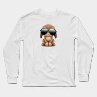 Cute Baby Bunny Wearing Sunglasses Long Sleeve T-Shirt